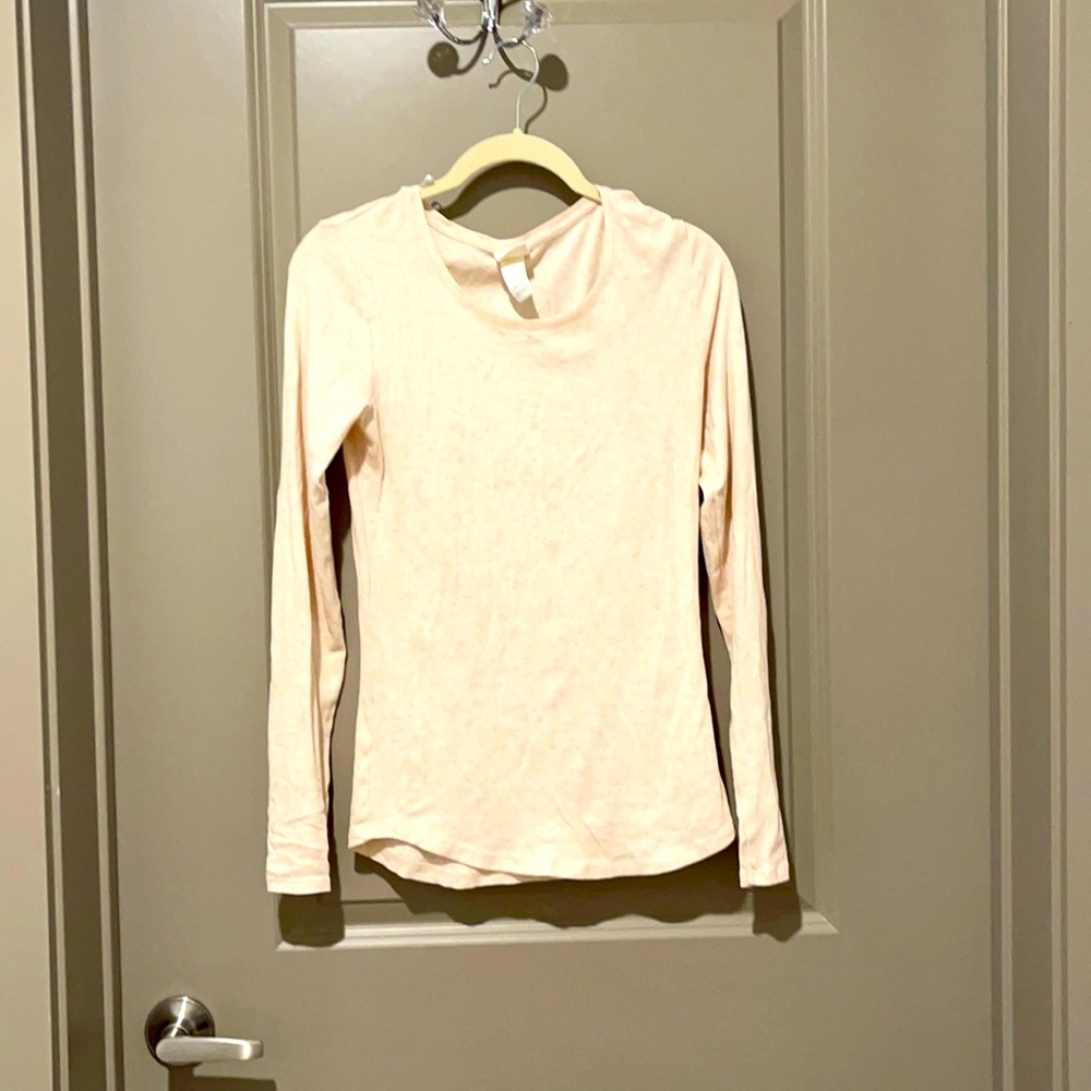 Cream long sleeved top